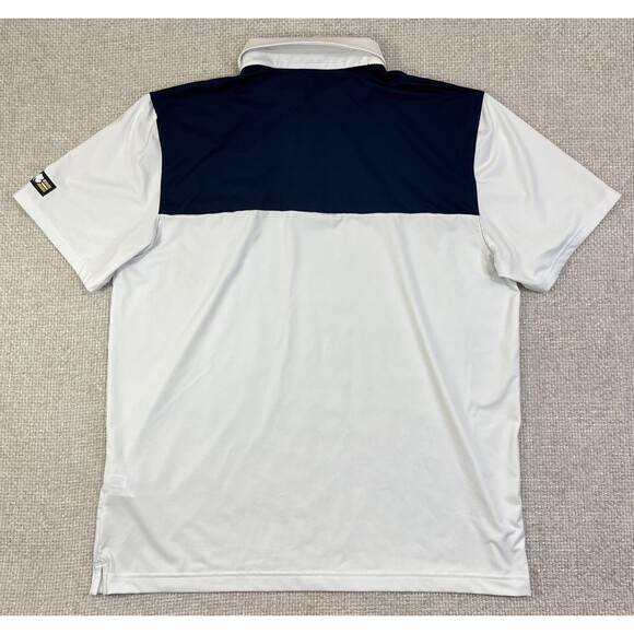 Notre Dame Fighting Irish Polo Shirt Men's XL Under Armour White Golf NCAA - Picture 3 of 8
